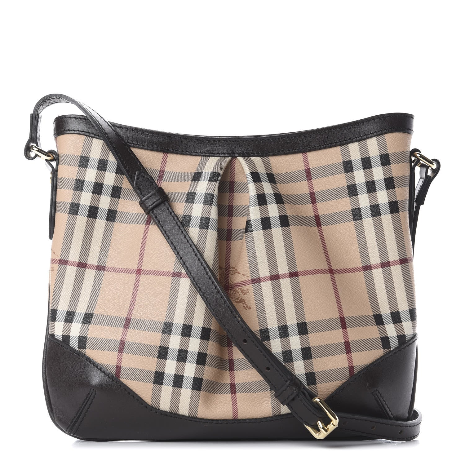 Burberry Haymarket Check Hartham Shoulder Bag Chocolate 1 of 10