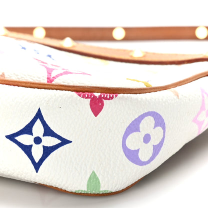 Louis Vuitton Monogram Multicolor Pochette Accessories White 9 of 10
