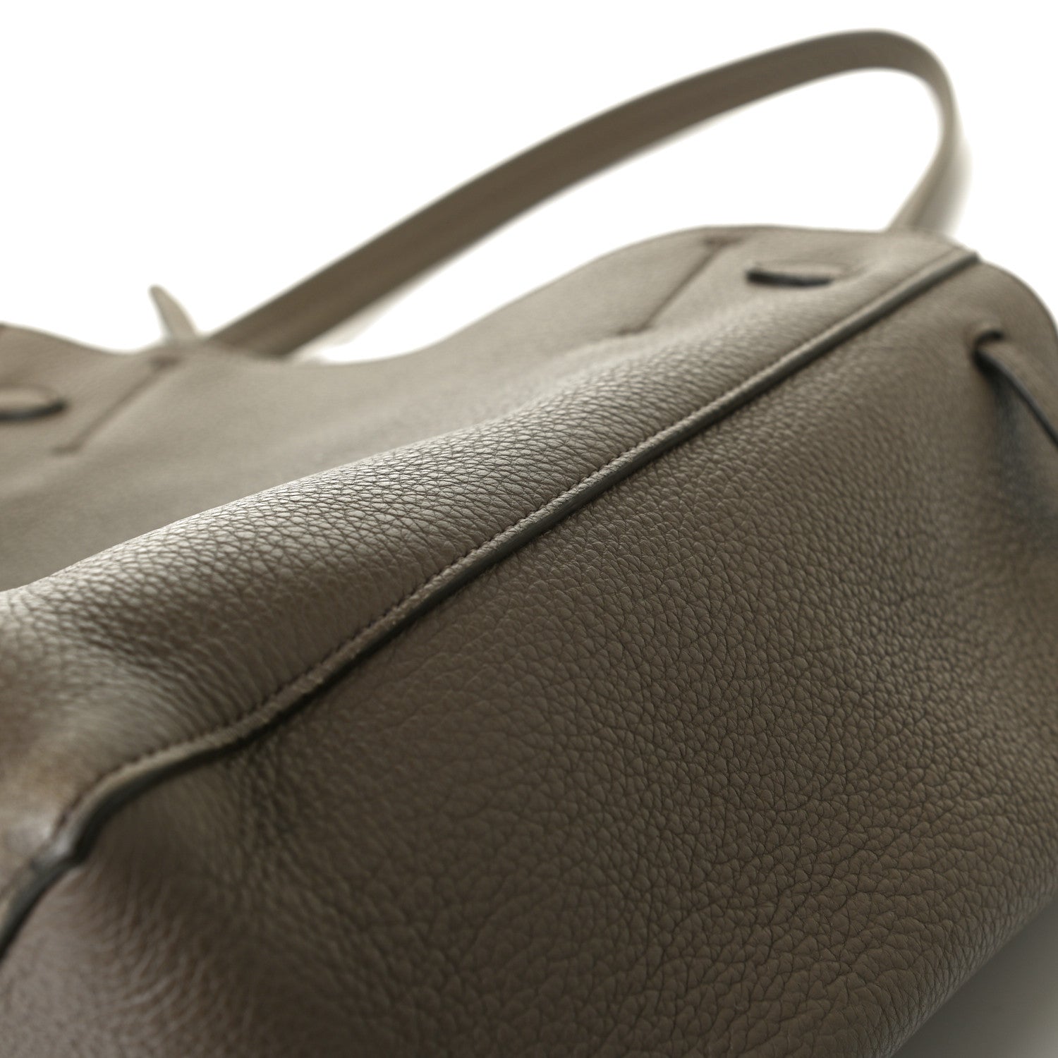 Celine Soft Grained Calfskin Small Belt Cabas Phantom Taupe 23 of 24