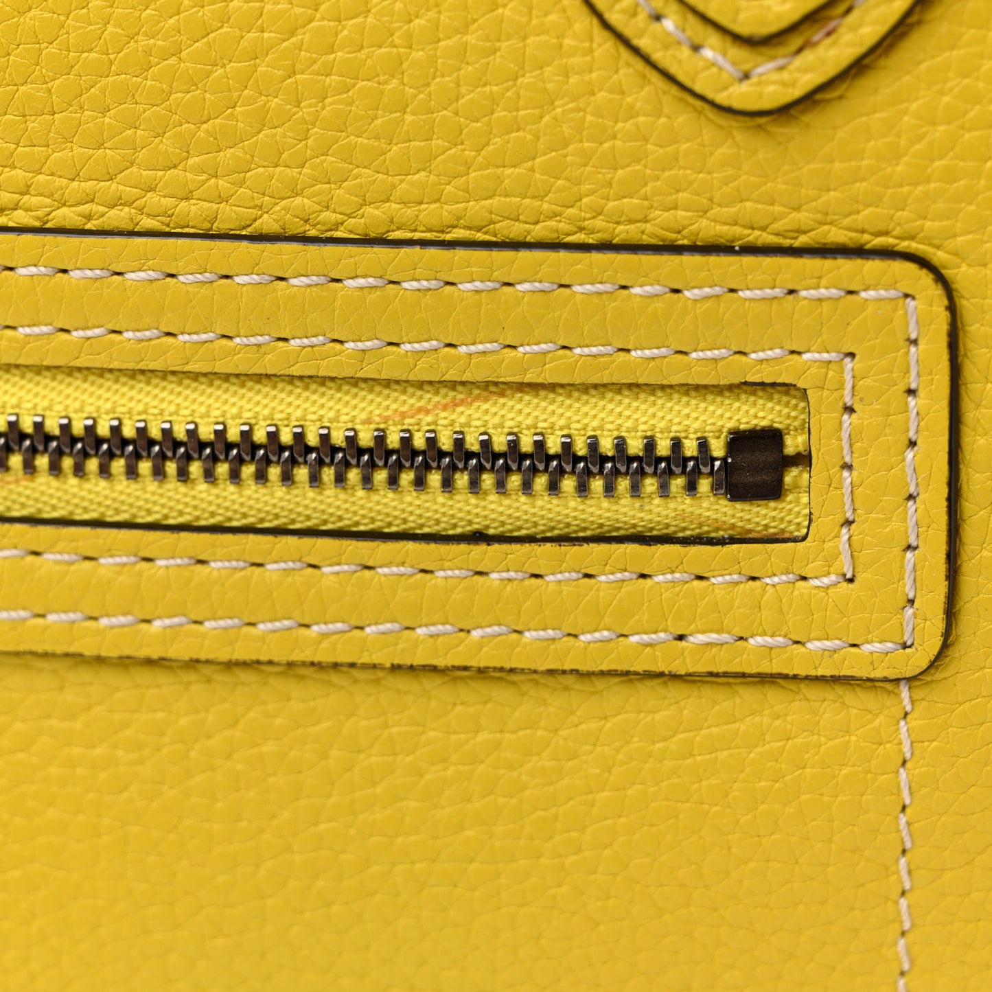 Drummed Calfskin Nano Luggage Citron