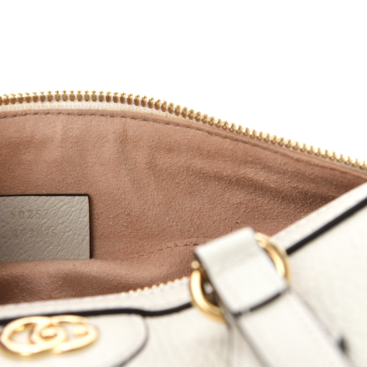 Gucci Textured Calfskin Ophidia Boston Bag Mystic White 9 of 10