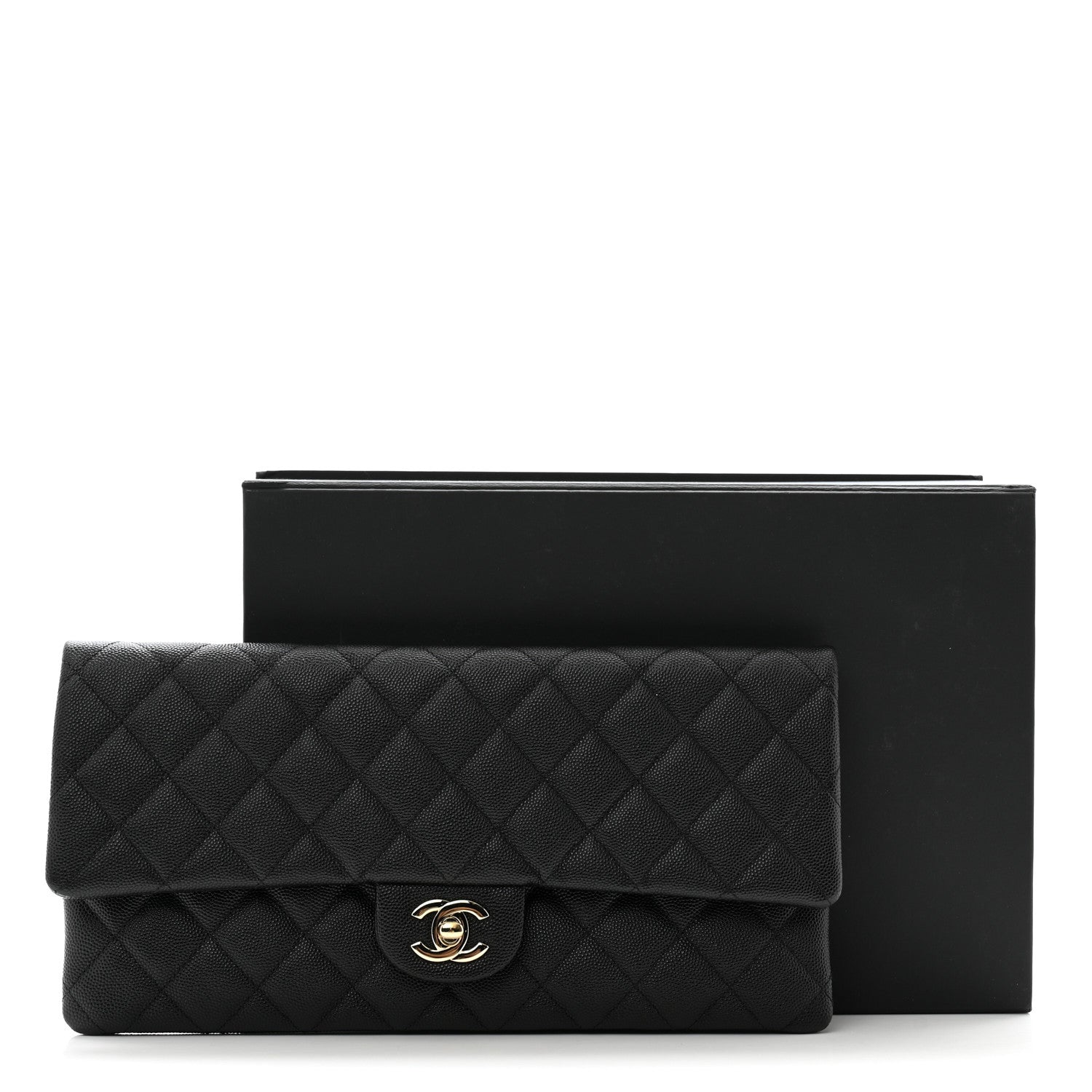 Chanel Caviar Quilted Flap Clutch Black 11 of 11