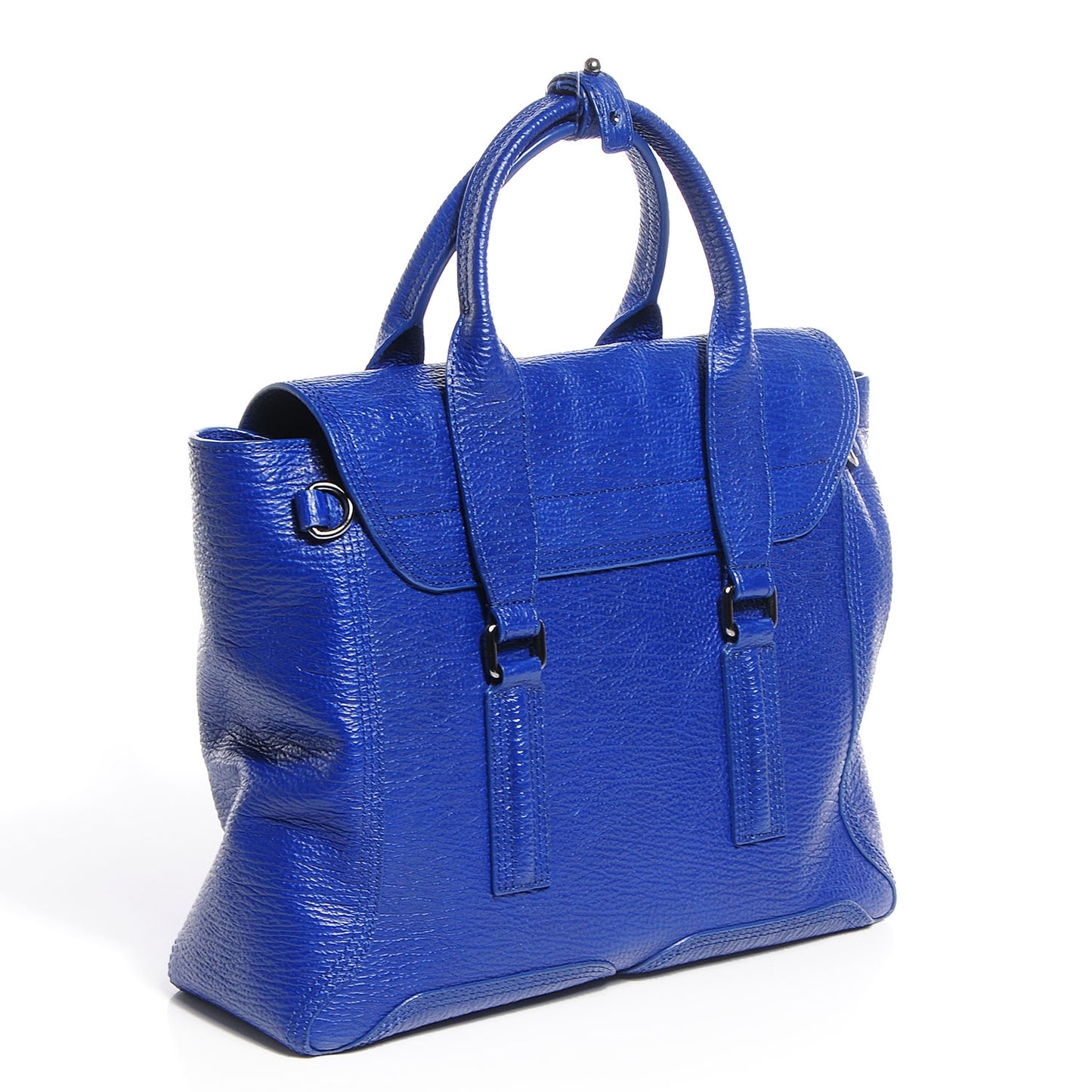 3.1 Leather Medium Pashli Satchel Cobalt Blue