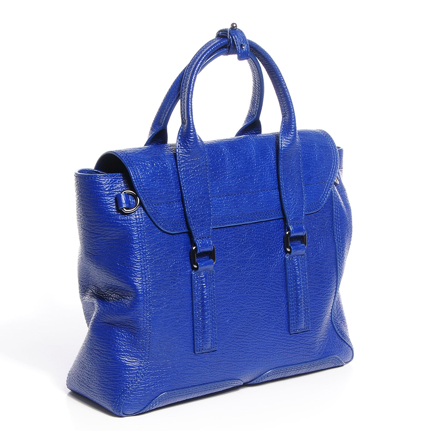 3.1 Phillip Lim 3.1 Leather Medium Pashli Satchel Cobalt Blue 3 of 12