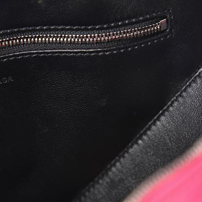 Balenciaga Shiny Day Calfskin XS Triangle Duffle Acid Pink Black 9 of 11