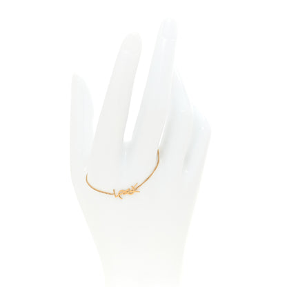 Saint Laurent Brass Monogram Charm Bracelet 2 of 4