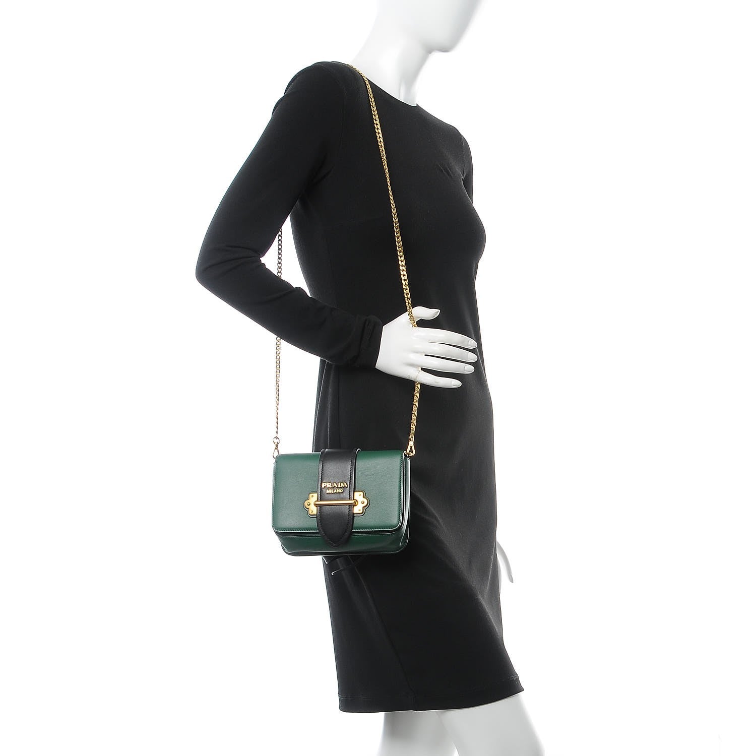 Prada City Calf Cahier Belt Bag Biliardo Black 2 of 7