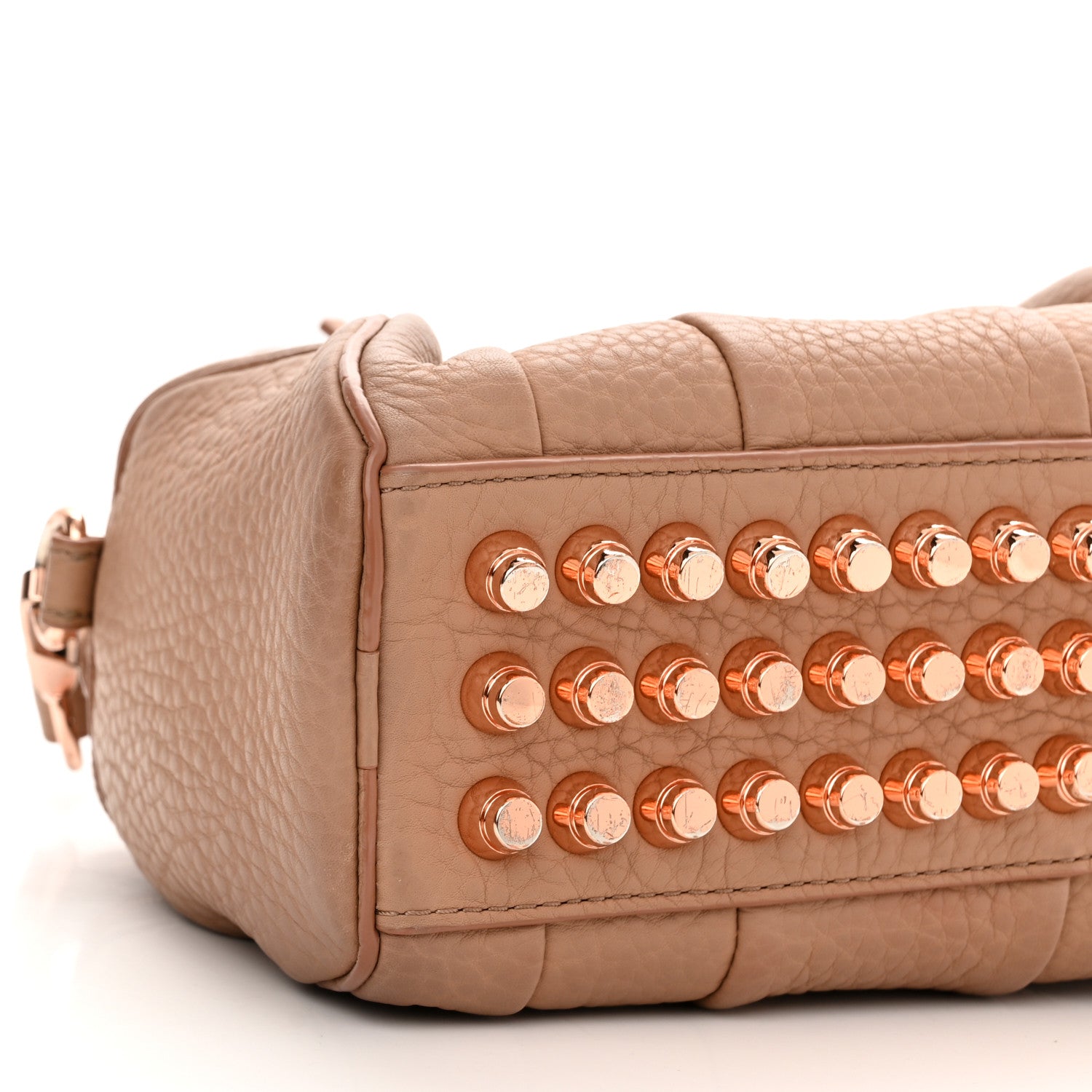Alexander Wang Pebbled Lambskin Mini Rockie Latte Rose Gold Hardware 8 of 9
