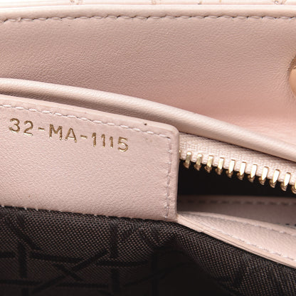 Christian Dior Lambskin Cannage Medium Lady Dior Light Pink 7 of 13