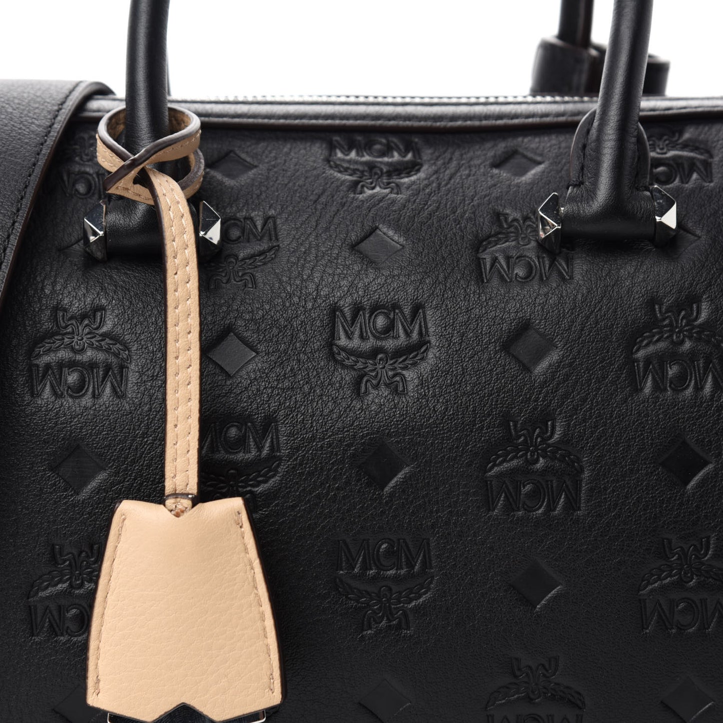 Calfskin Ottomar Monogram Essential Boston Bag Black