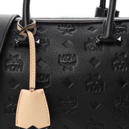 MCM Calfskin Ottomar Monogram Essential Boston Bag Black 11 of 11