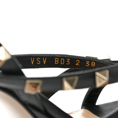 Valentino Garavani Calfskin Nappa Rockstud 35/115mm Platform Sandals 38 Black 6 of 10
