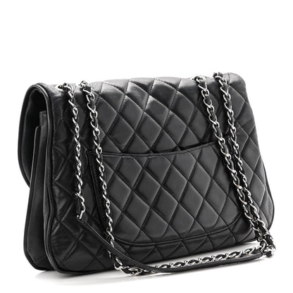 Chanel Lambskin Quilted Large Pagode Piping Flap Black 3 of 11