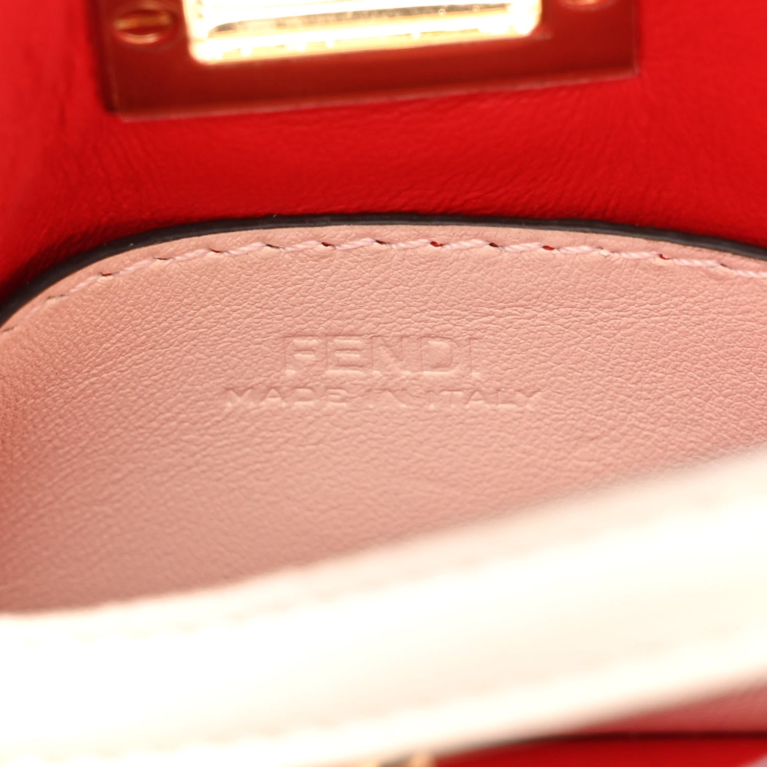 Fendi Nappa Chinese Valentines Day Karligraphy Embroidered Pico Peekaboo Charm Panna Rosso Cardinale 6 of 9