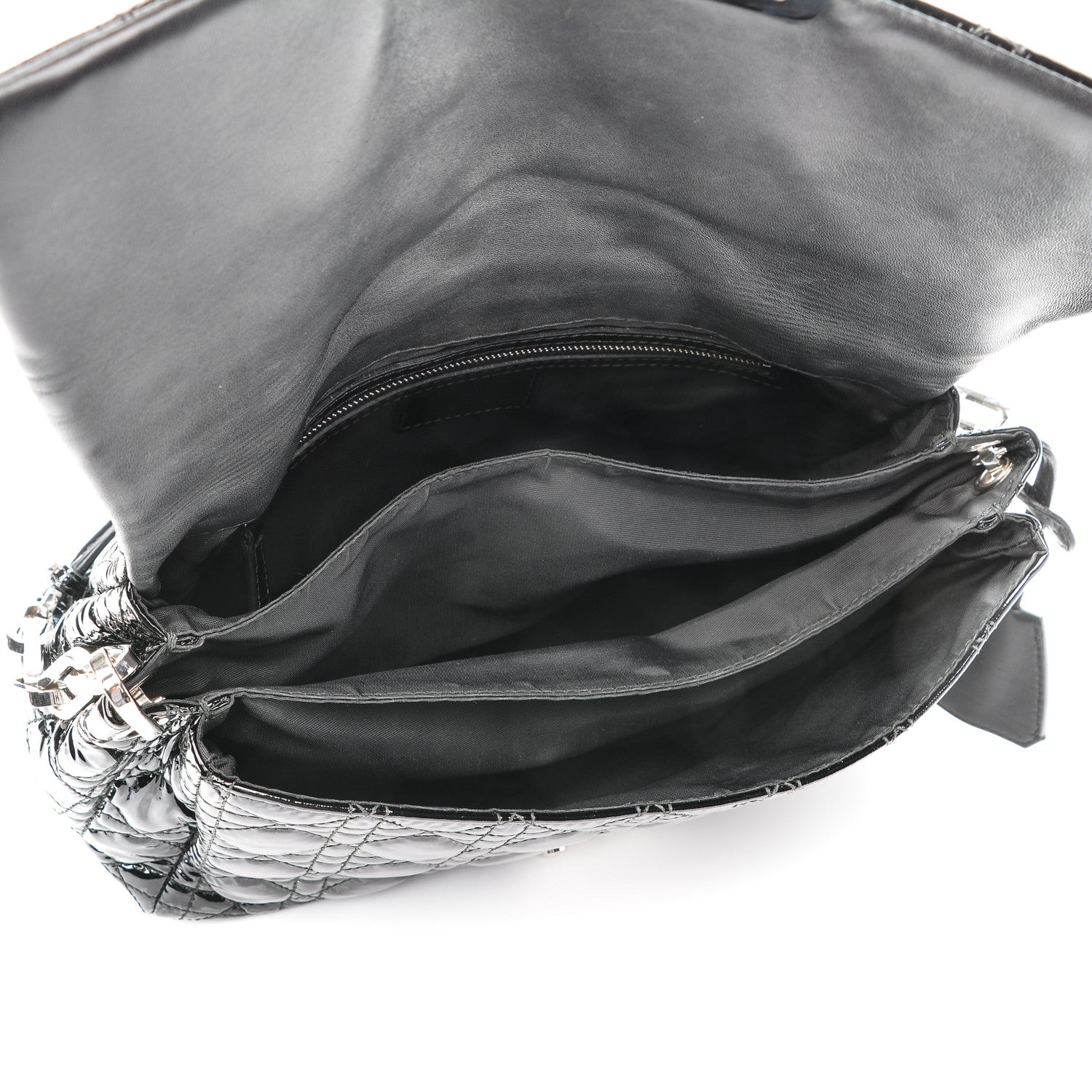Christian Dior Patent Cannage New Lock Flap Black 5 of 8