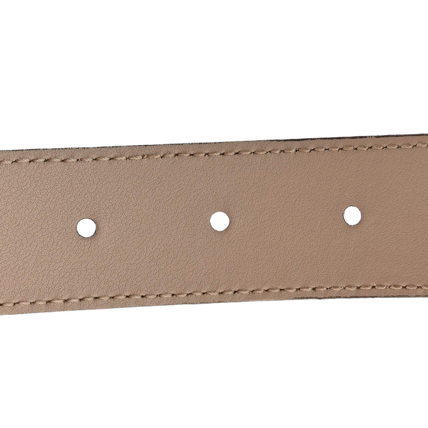 GG Supreme Monogram Calfskin Double G 30mm Belt 80 32 Beige Mystic White Oatmeal