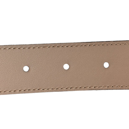 Gucci GG Supreme Monogram Calfskin Double G 30mm Belt 80 32 Beige Mystic White Oatmeal 4 of 6