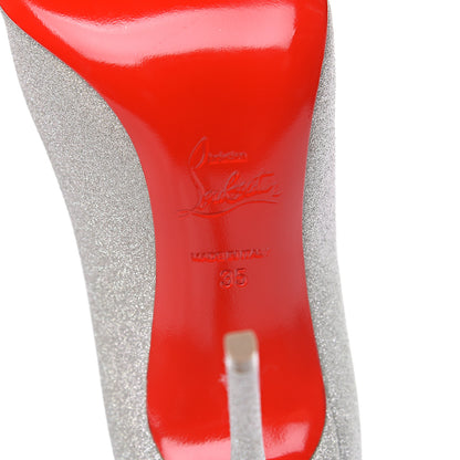 Christian Louboutin Glitter Sunset Pigalle Follies 100 Pumps 35 Silver 6 of 9