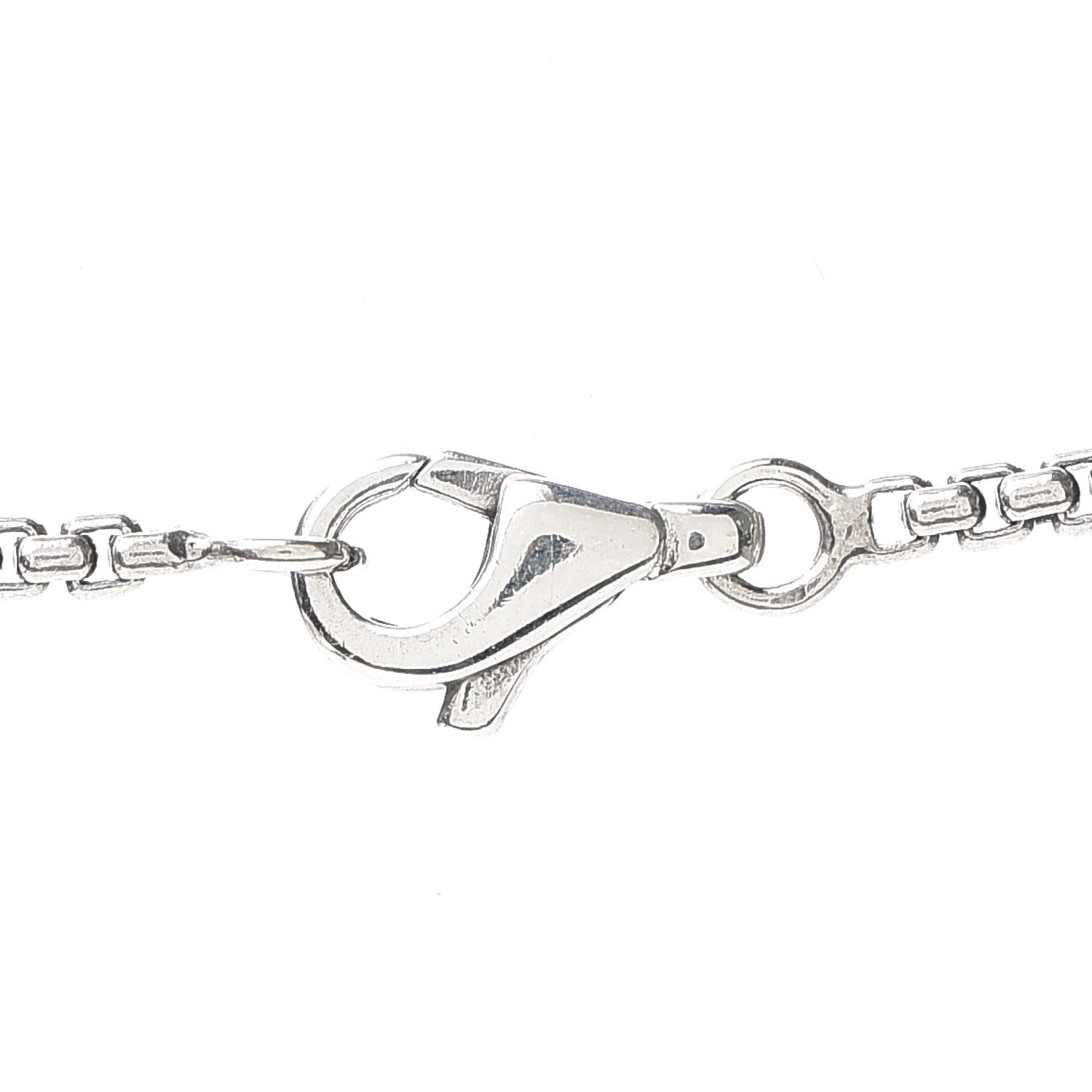 David Yurman Sterling Silver Diamond Black Onyx 7mm Petite Albion Necklace 4 of 5