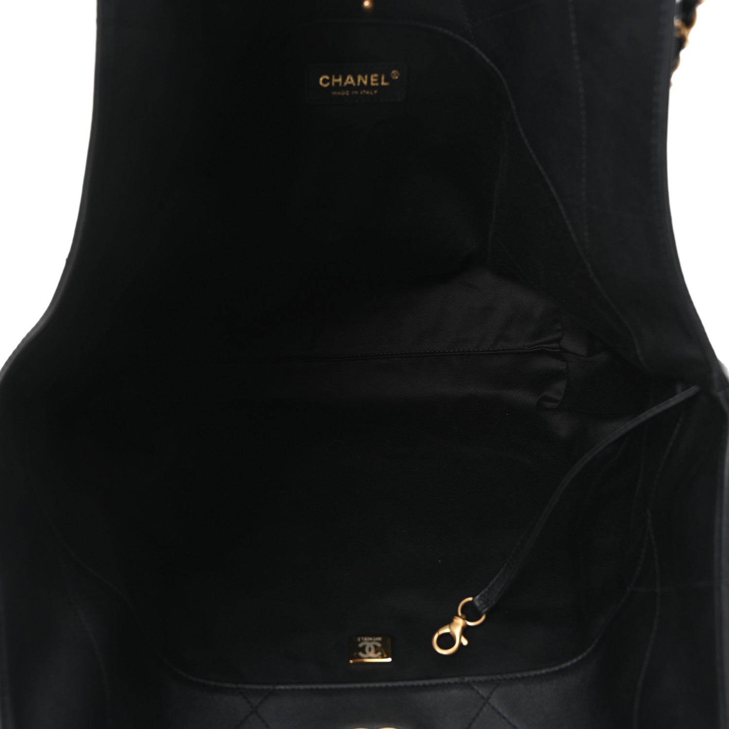 Chanel Calfskin Quilted Small Shopping Bag Black 6 of 11