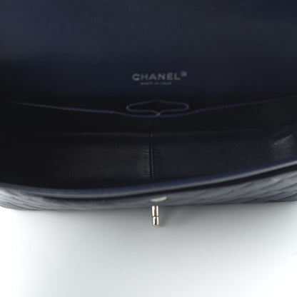 Chanel Caviar Quilted Maxi Double Flap Navy Blue 5 of 10