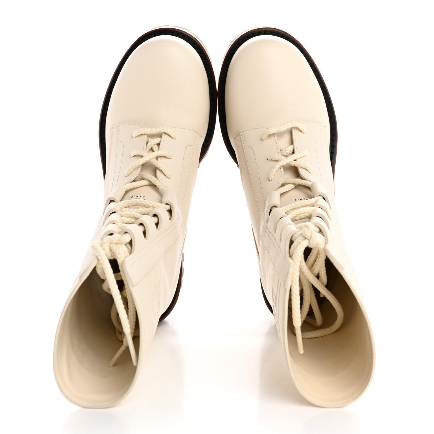 Christian Dior Calfskin Dior Quest 35mm Hiking Boots 37.5 Off White 2 of 10