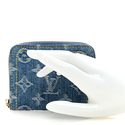 Louis Vuitton Denim Monogram New LV Remix Lou Wallet Blue 2 of 7