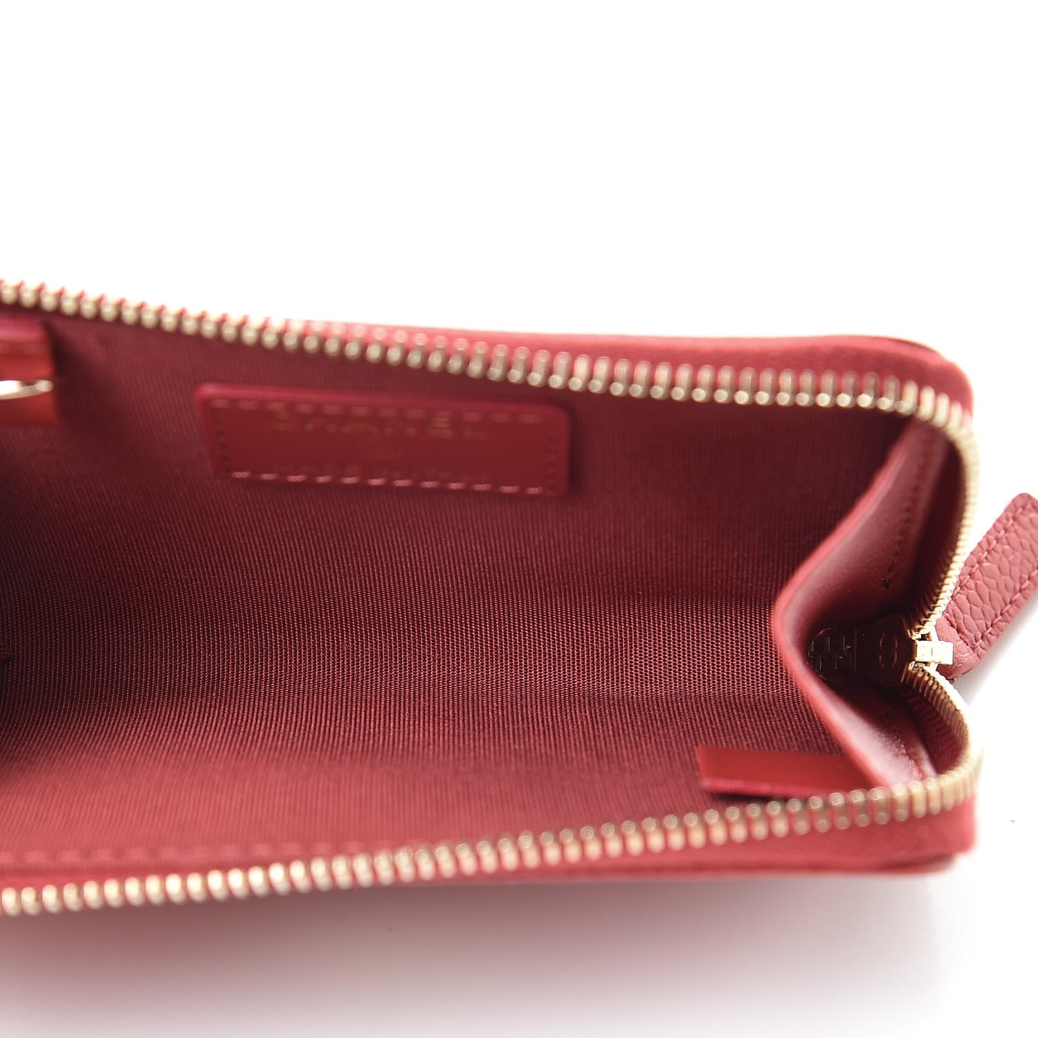 Chanel Caviar Camellia Embossed Key Holder Case Red 5 of 7