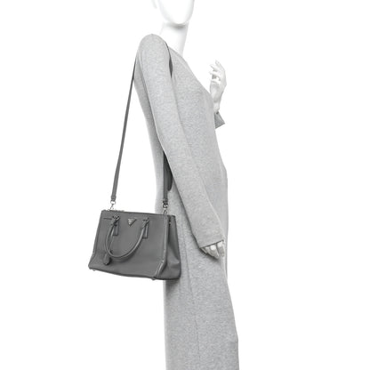 Prada Saffiano Lux Medium Galleria Double Zip Tote Grey 2 of 18