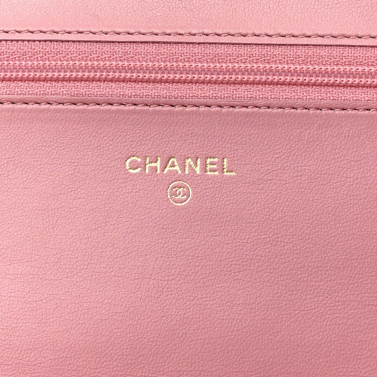 Metallic Lambskin Quilted Boy Wallet On Chain WOC Pink
