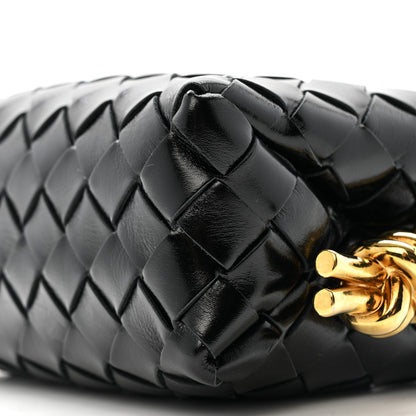 Bottega Veneta Nappa Intrecciato Metallic Knot Mini Loop Camera Bag Black 9 of 11