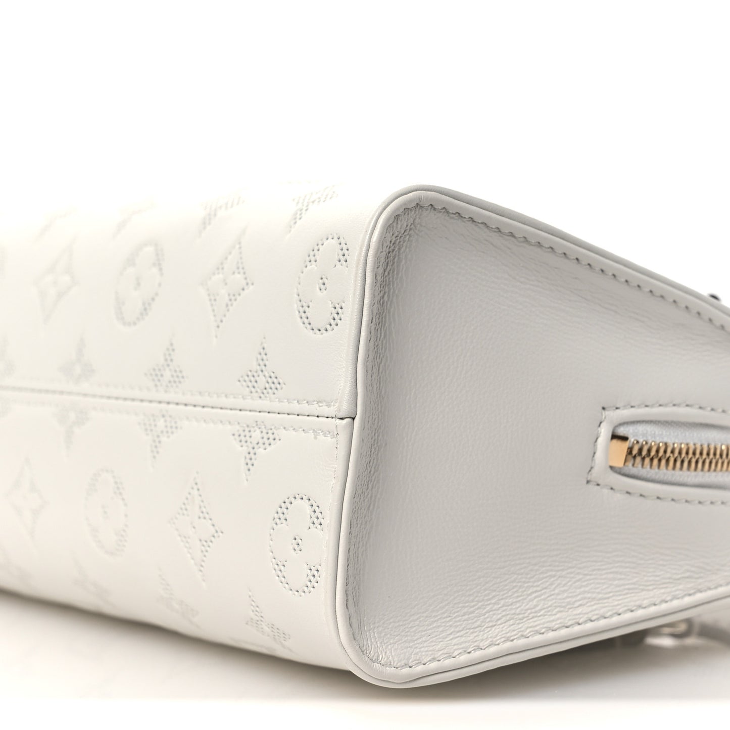 Calfskin Embossed Monogram OnTheGo East West White