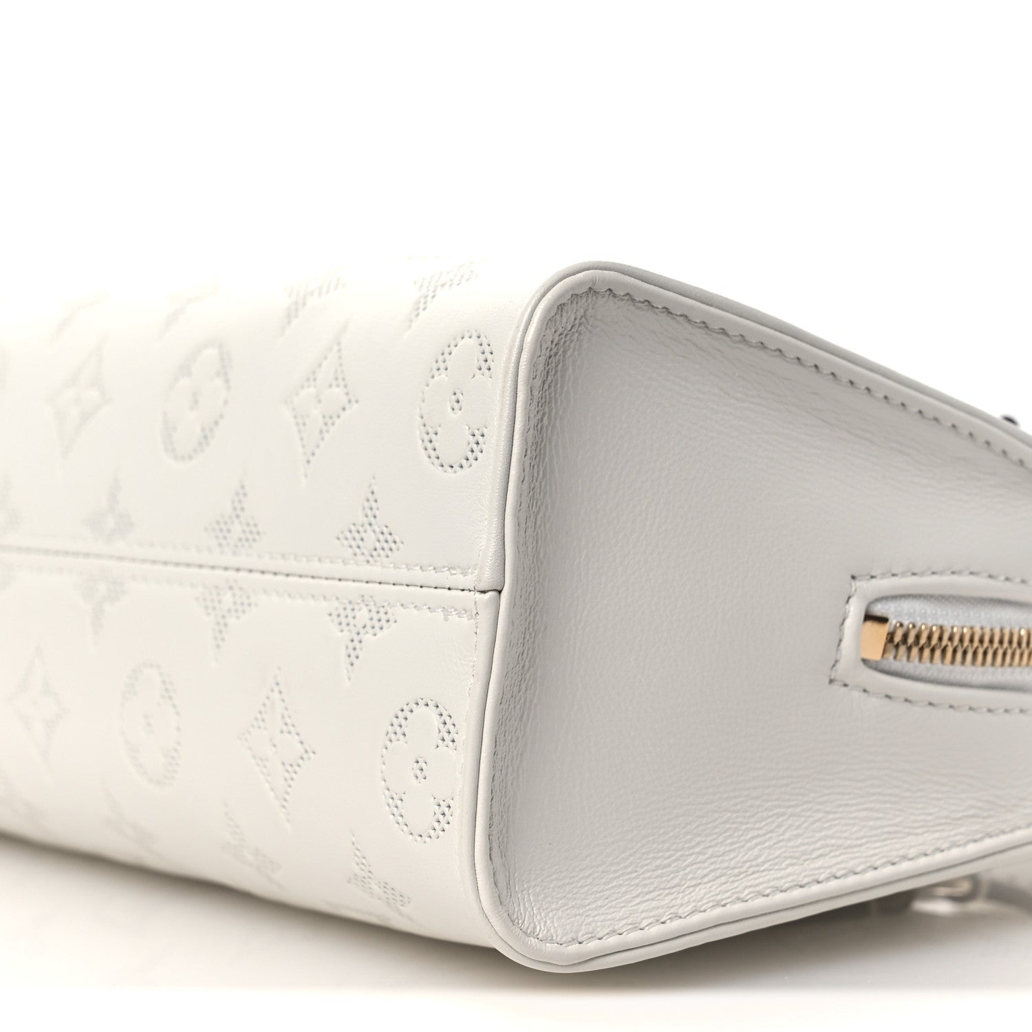 Louis Vuitton Calfskin Embossed Monogram OnTheGo East West White 9 of 10