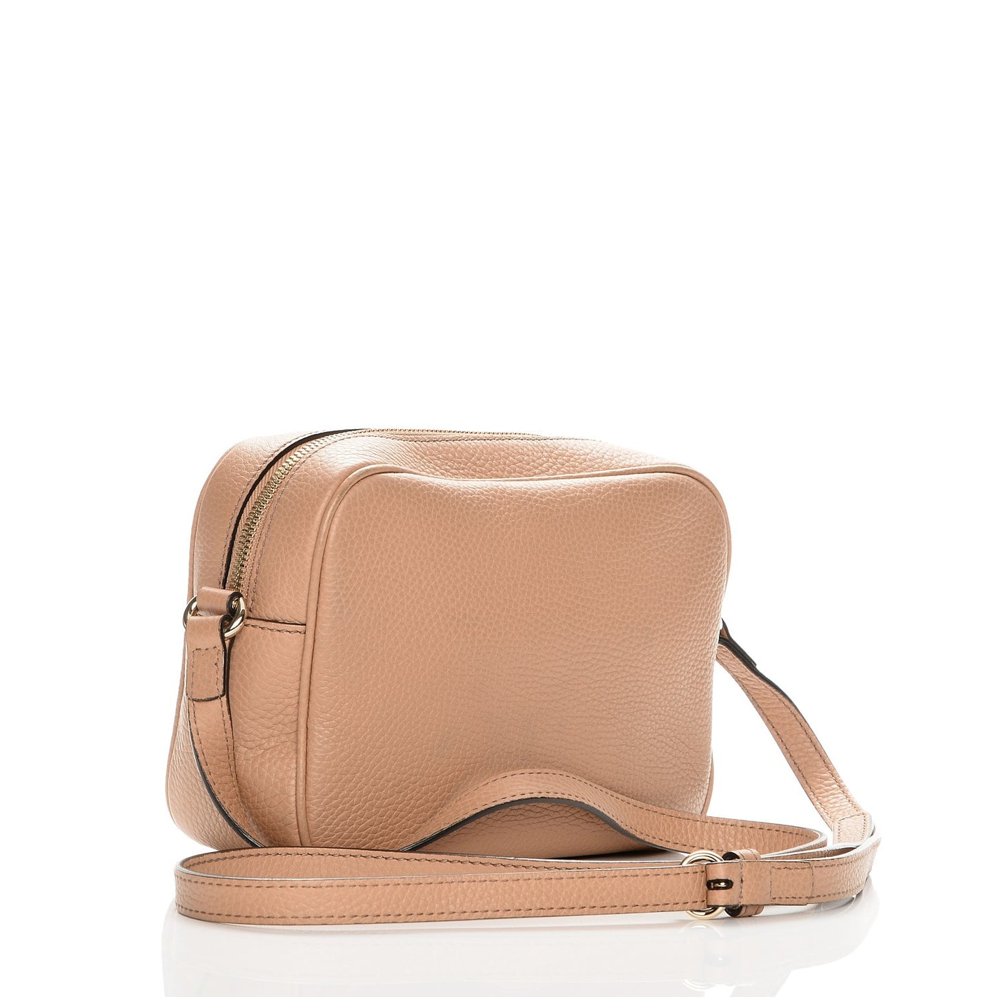 Pebbled Calfskin Small Soho Disco Bag Camelia