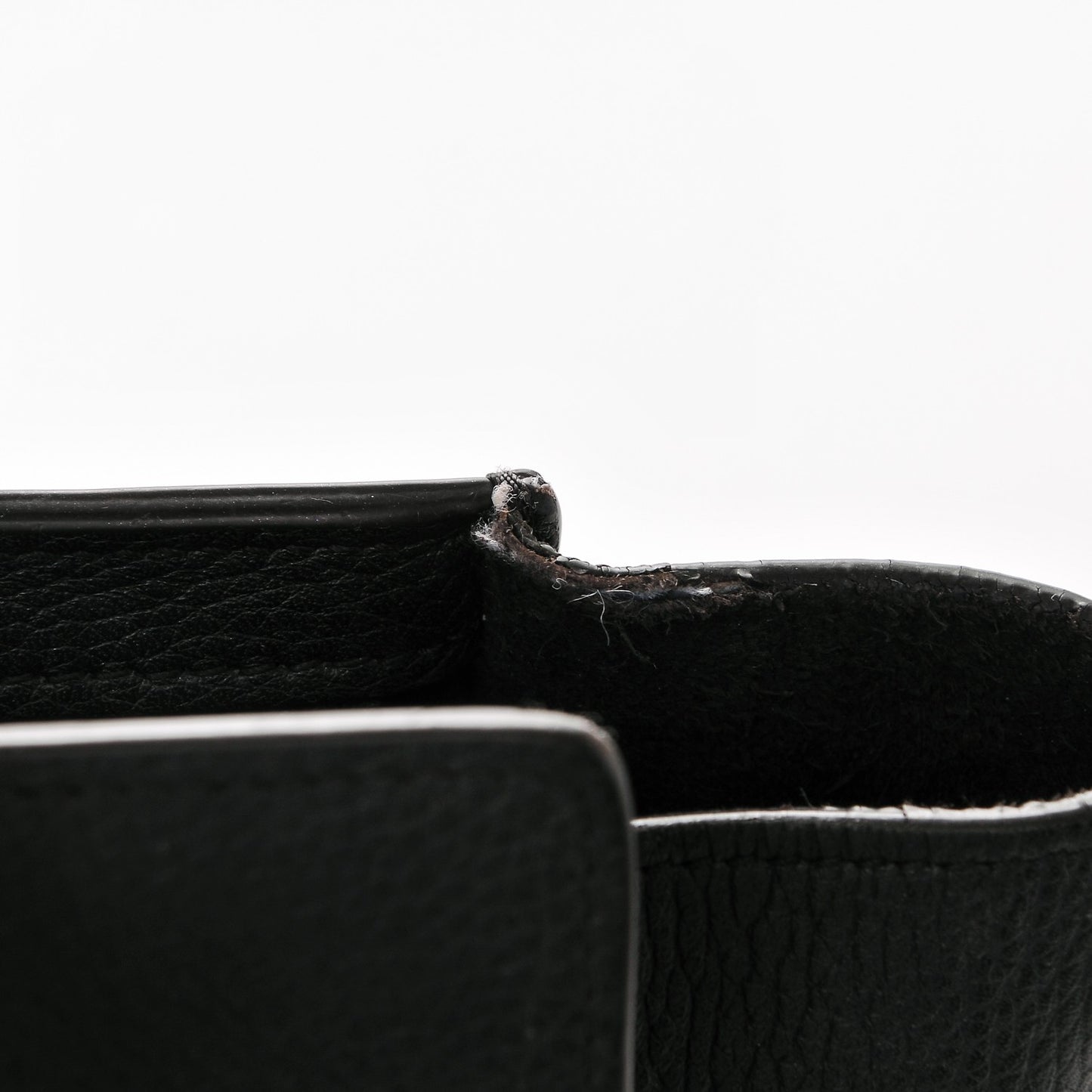 Drummed Calfskin Nano Luggage Black