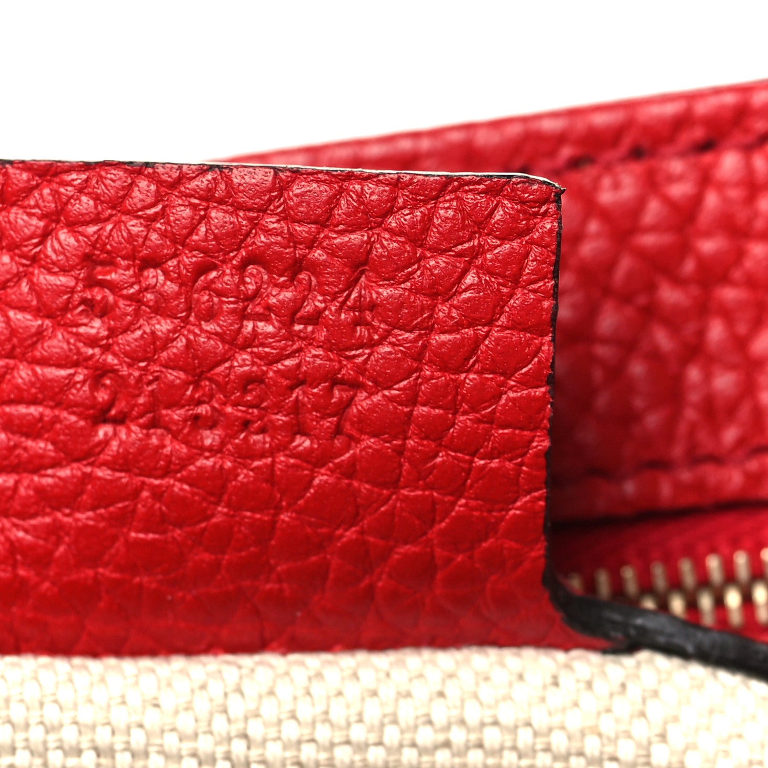 Gucci Pebbled Calfskin Medium Soho Flap Crossbody Vibrant Red 7 of 9