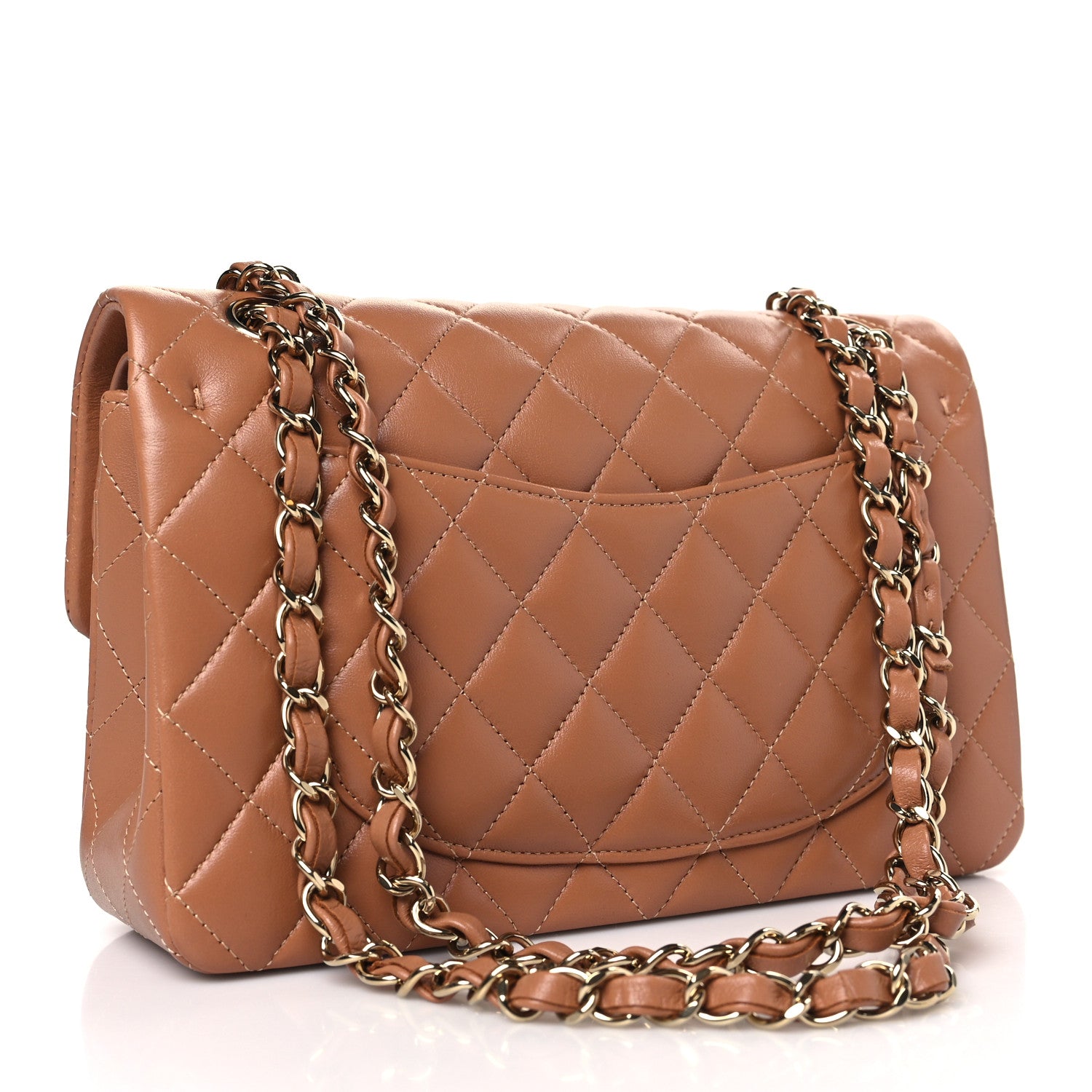 Chanel Lambskin Quilted Small Double Flap Brown 3 of 10