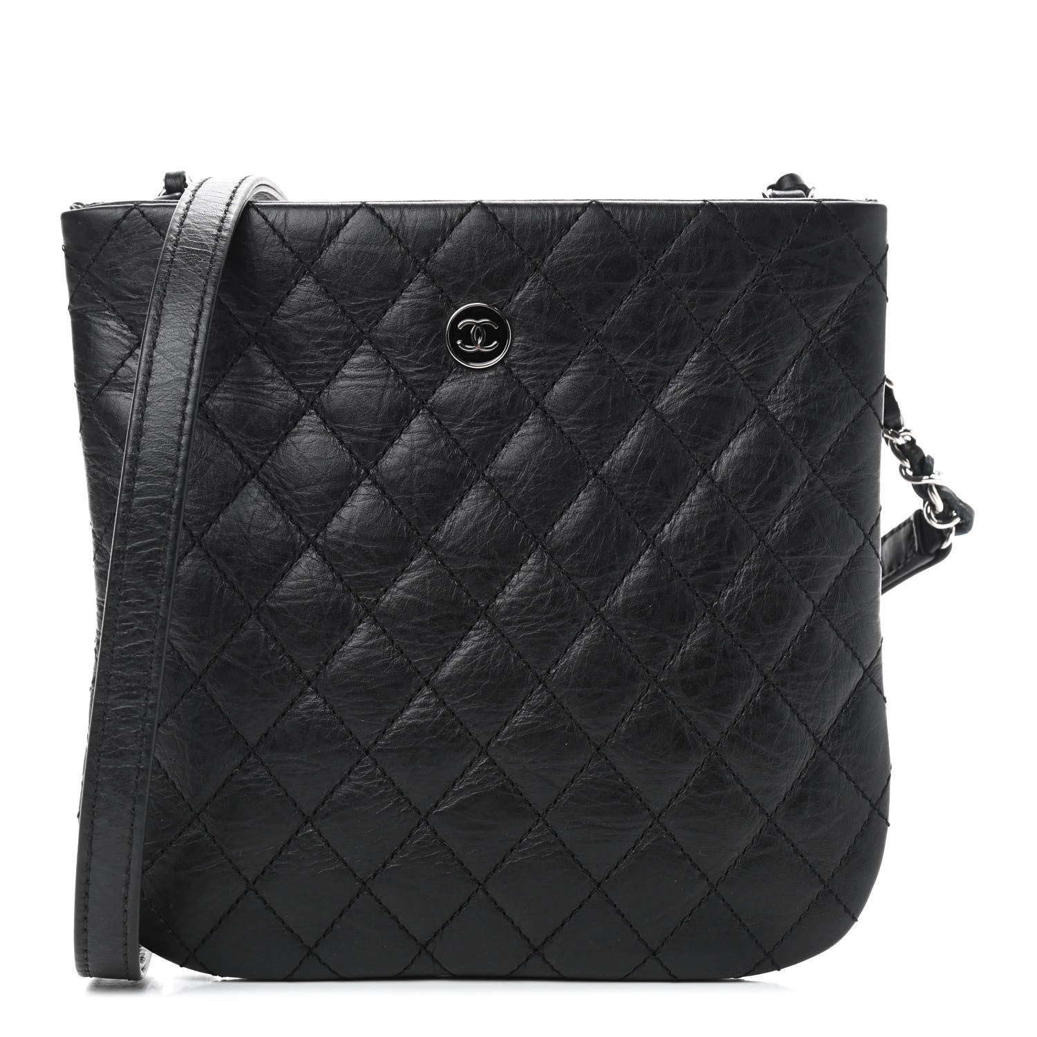 Chanel Calfskin Quilted Crossbody Bag Black 1 of 9