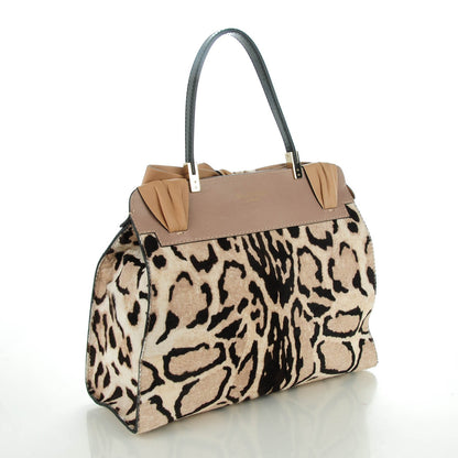 Valentino Garavani Calf Hair Leopard Print Medium Aphrodite Bow Satchel 2 of 8