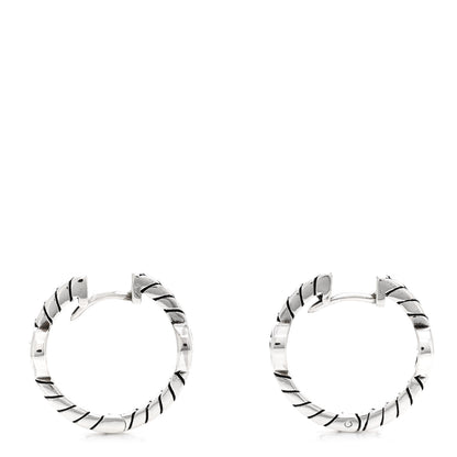 Gucci Sterling Silver Interlocking G Hoop Earrings 3 of 4