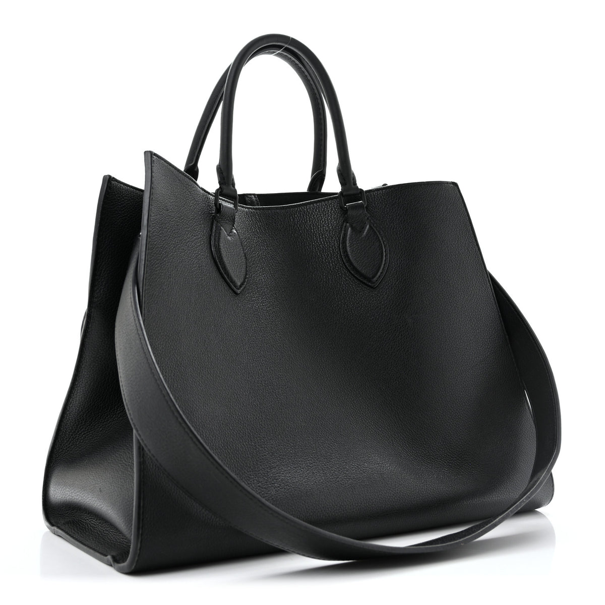 Louis Vuitton Soft Calfskin Lockme Tote MM Black 3 of 17