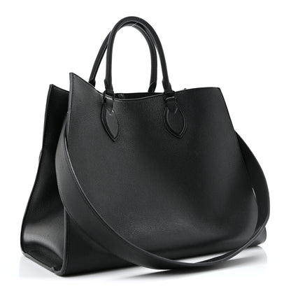 Louis Vuitton Soft Calfskin Lockme Tote MM Black 3 of 17