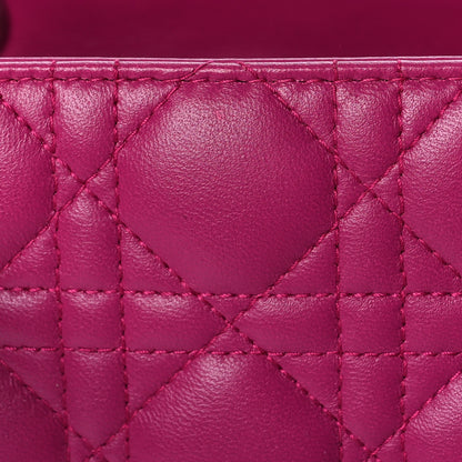 Christian Dior Lambskin Cannage Medium Lady Dior Fuchsia 5 of 15