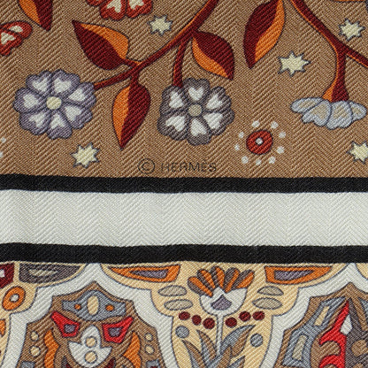 Hermes Cashmere Silk Aux Portes Du Palais Shawl 140 5 of 6