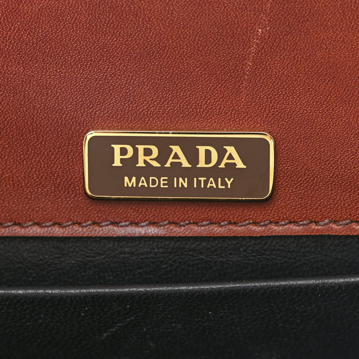 Prada Antic Soft Saffiano Lions Head Cahier Shoulder Bag Cotto Black 6 of 13