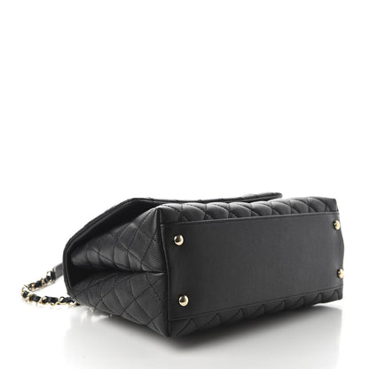 Chanel Caviar Quilted Small Coco Handle Flap Black 4 of 9