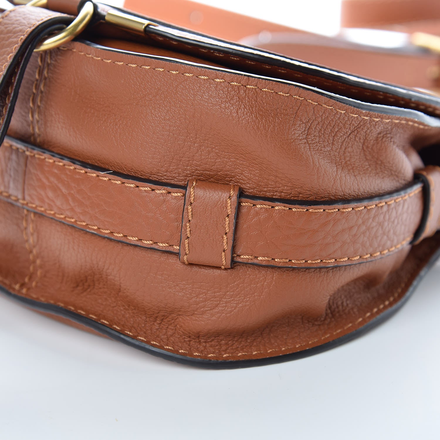 Chloe Calfskin Mini Marcie Round Crossbody Bag Tan 9 of 9