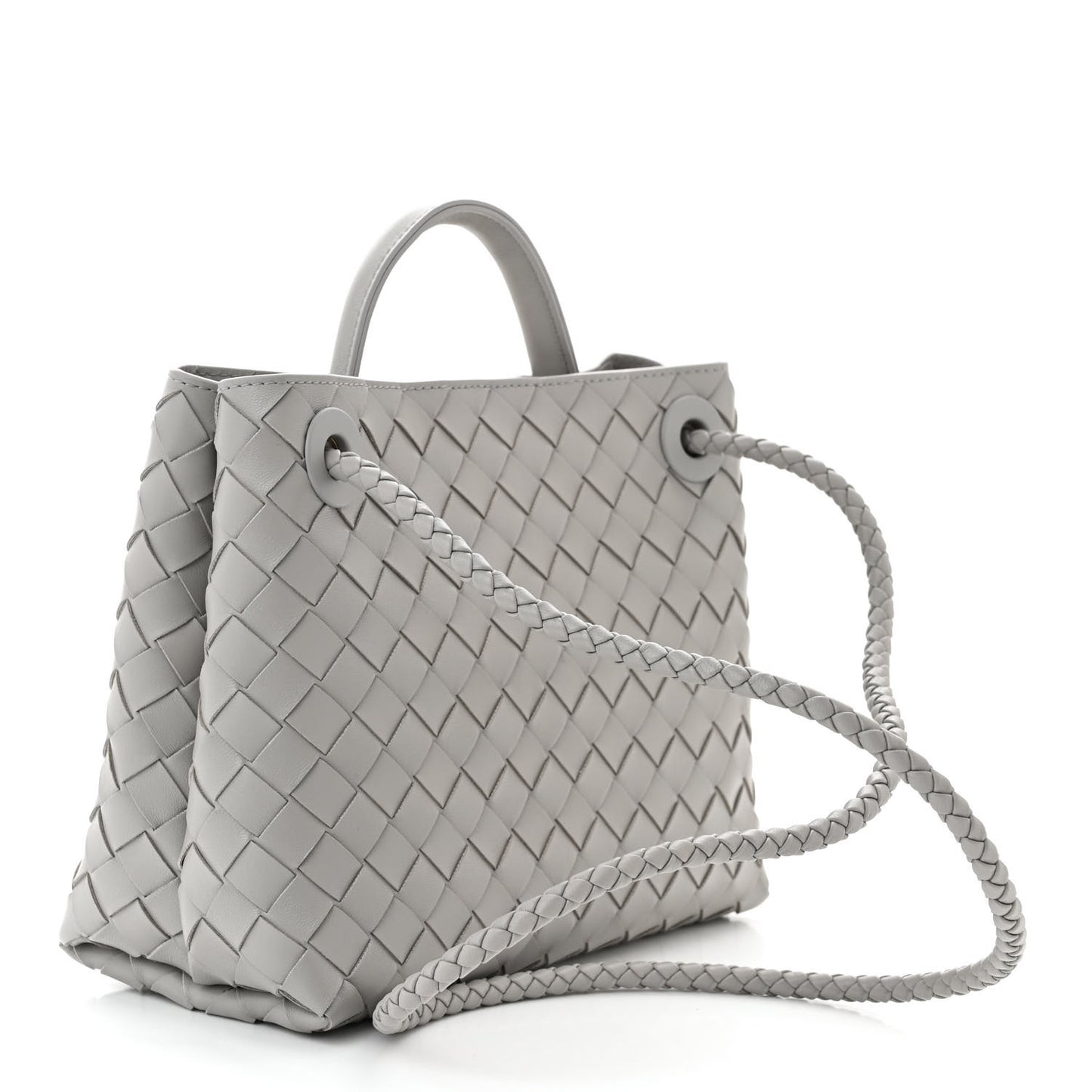 Nappa Intrecciato Small Andiamo Shoulder Bag Sterling
