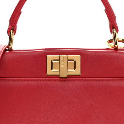 Fendi Nappa Mini Peekaboo Iconic Satchel Fragola 8 of 10