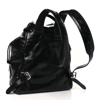 Louis Vuitton Shiny Calfskin Montsouris Cargo Backpack Black 3 of 9